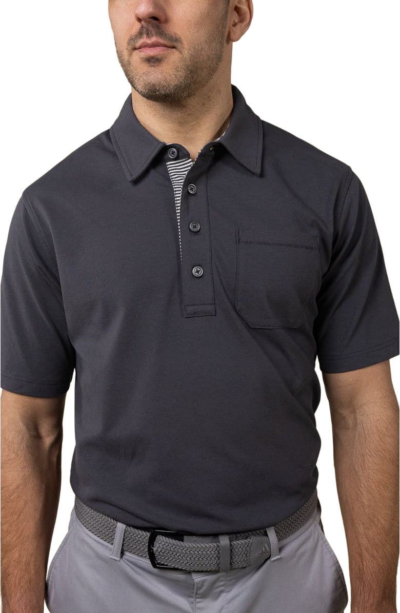 ASHWORTH GOLF Uppers Polo, Alternate, color, Asphalt