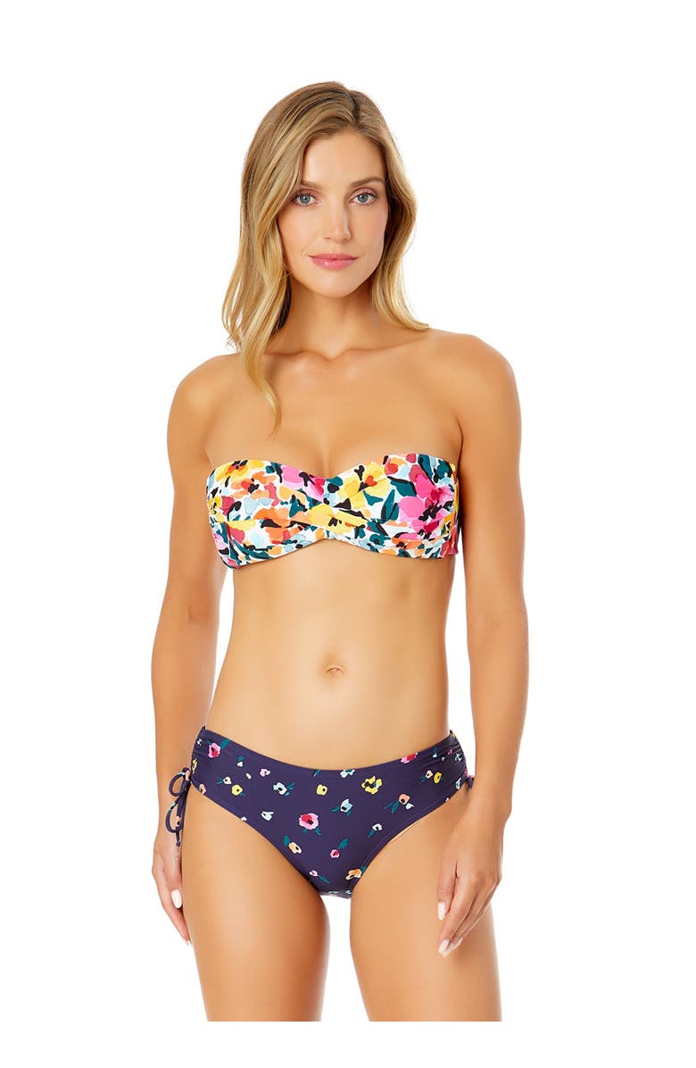 Anne Cole Women's Gradient Floral Twist Bandeau Bikini Swim Top, Main, color, Gradient Floral