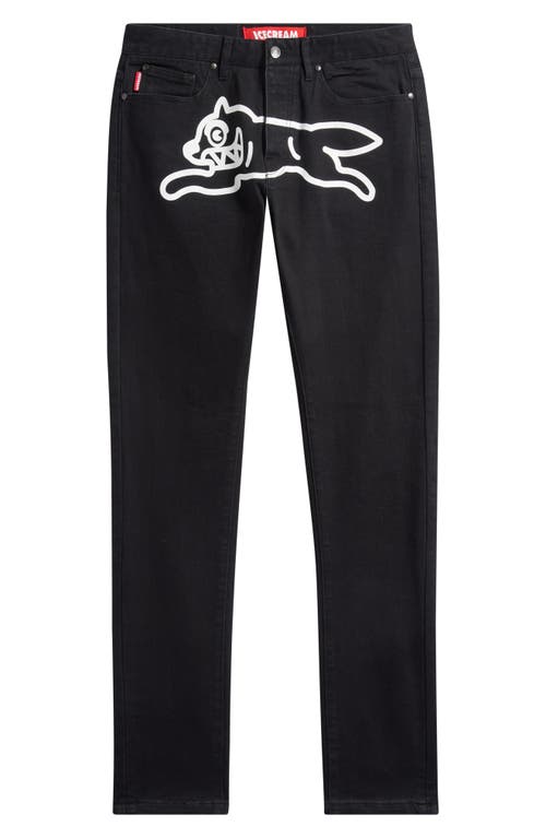 Icecream Chocolate Fit Black Out Jeans In Black