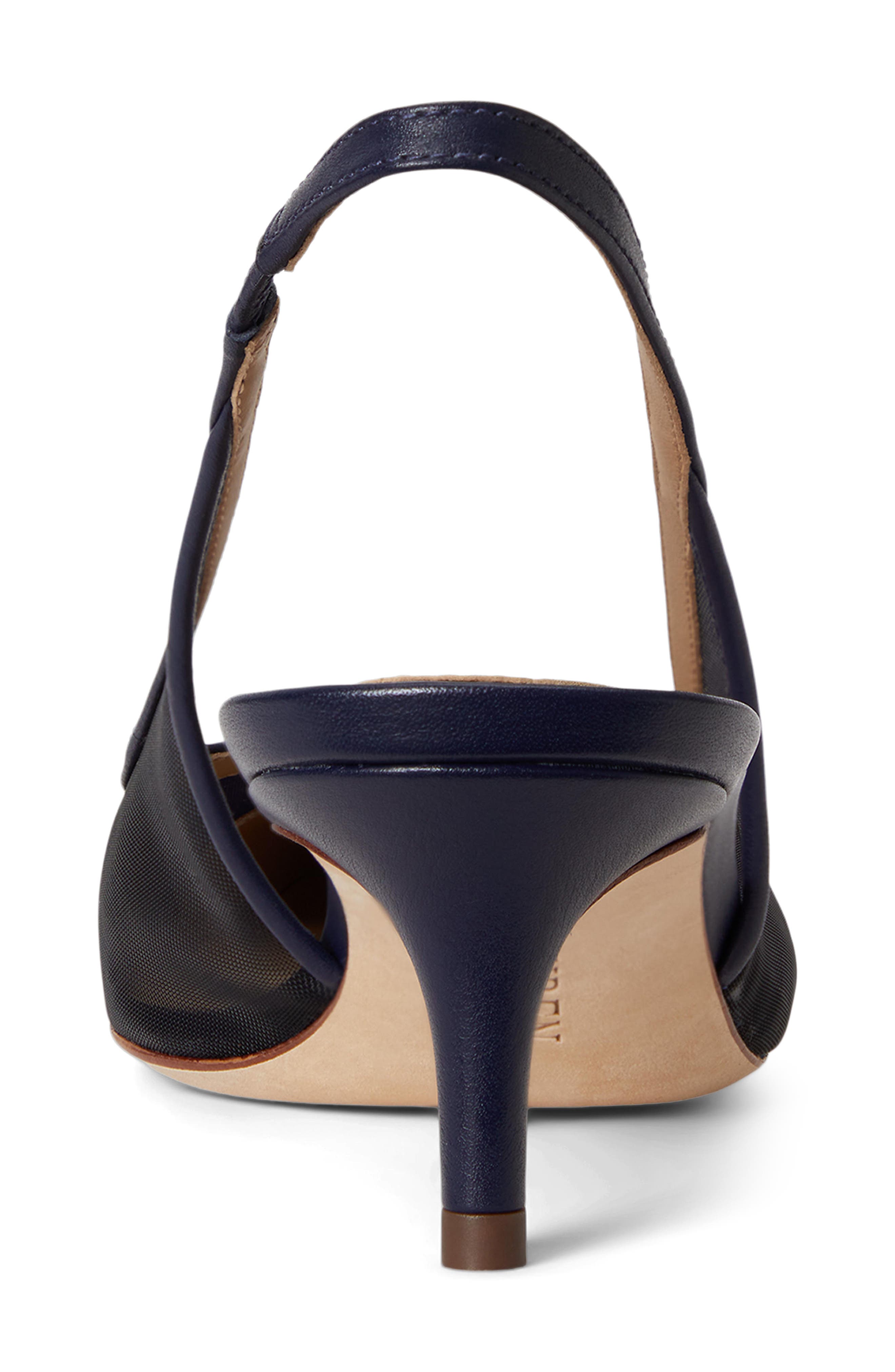 Ralph Lauren Lolah Slingback Pump, Alternate, color, Refined Navy