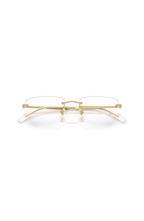 Ray Ban Ray-ban 56mm Irregular Optical Glasses In Gold