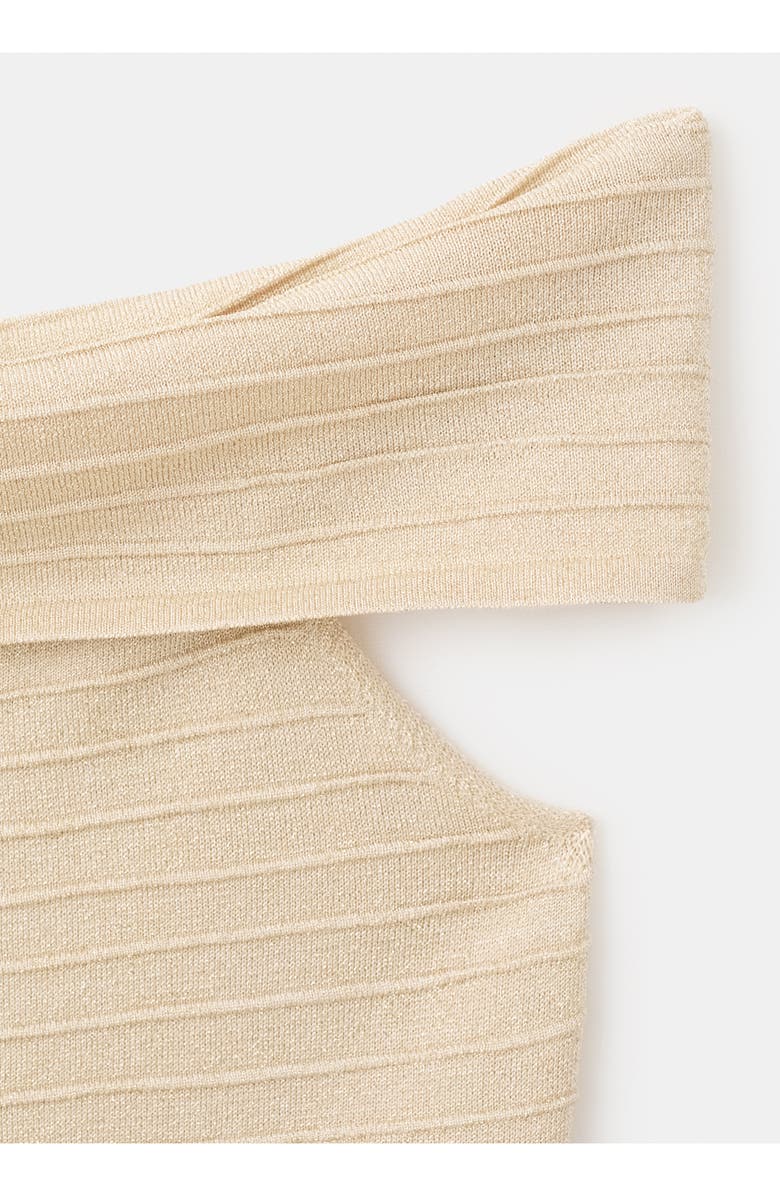 MANGO Off the Shoulder Flared Sweater Dress, Alternate, color,