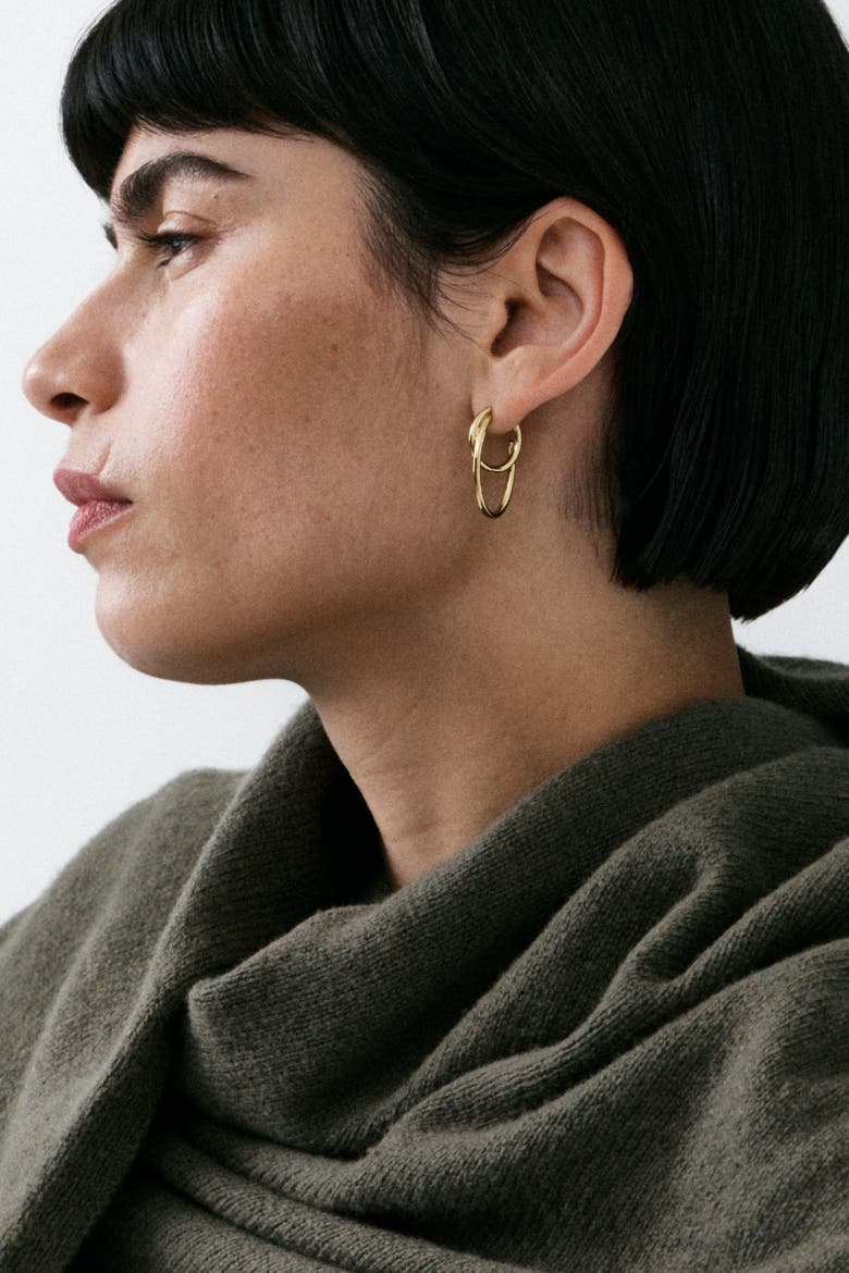 14kt Gold Vermeil  Loom Earrings, Alternate, color, Yellow Toned Gold