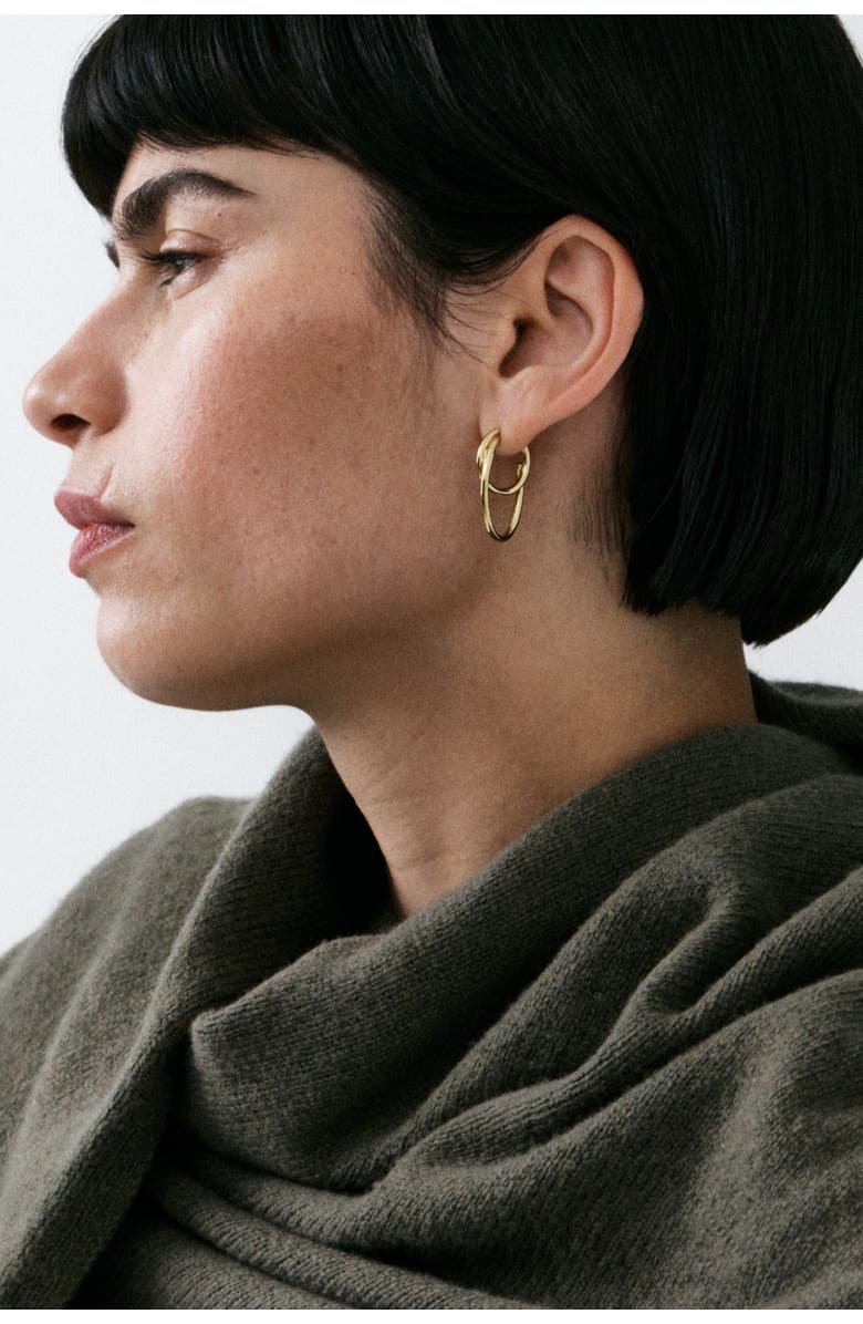 Otiumberg 14kt Gold Vermeil Loom Earrings, Alternate, color, Yellow Toned Gold