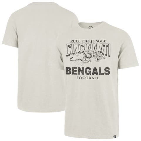 Men's '47 Natural Cincinnati Bengals Head On Scrum Slub T-Shirt
