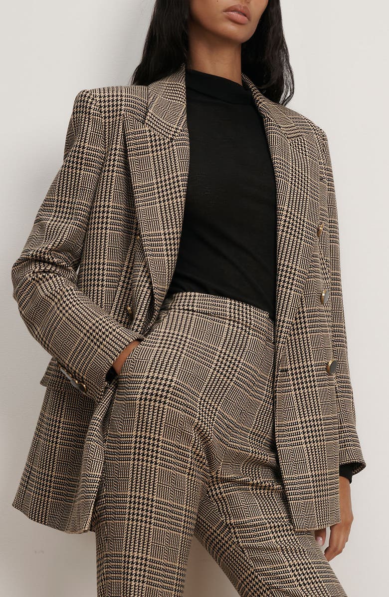 Veronica Beard Rhys Houndstooth Check Dickey Jacket, Main, color, Black Multi