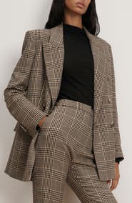 Veronica Beard Rhys Houndstooth Check Dickey Jacket
