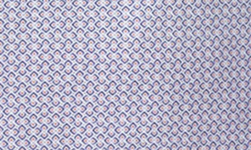 Studio Garnet Los Angeles Mosaic Print Stretch Supima Cotton Button-up Shirt In Blue