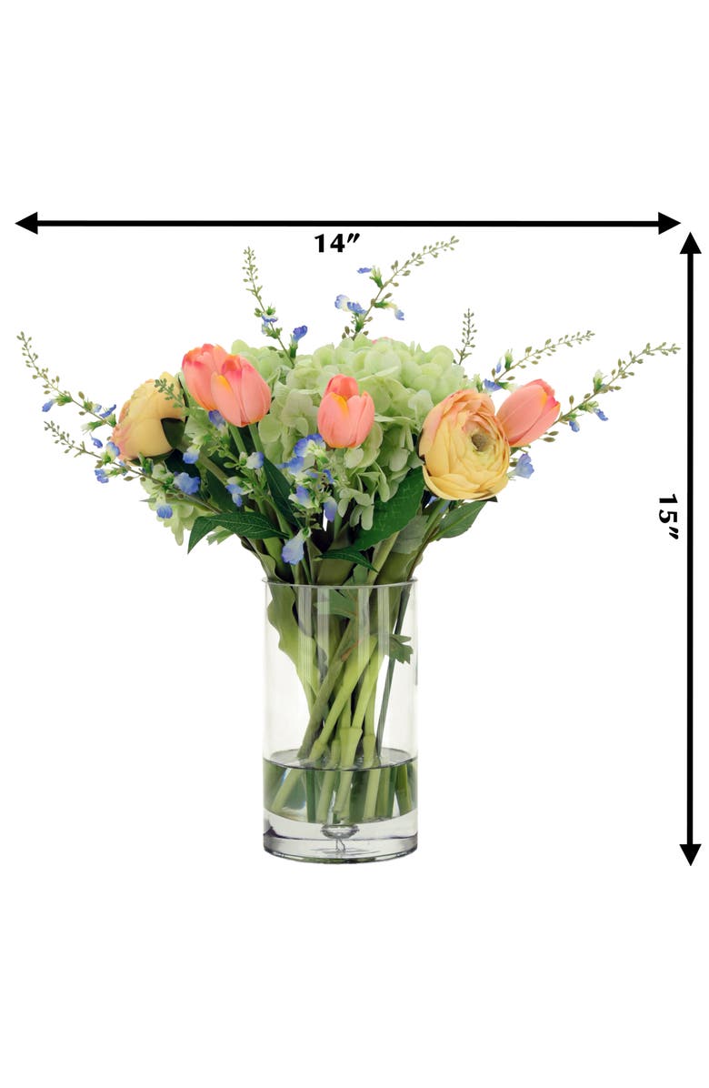Mark Roberts Tulip Hydrangea Bouquet, Alternate, color, Peach