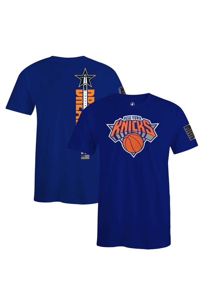 Unisex FISLL x Black History Collection  Royal New York Knicks T-Shirt, Main, color, Royal