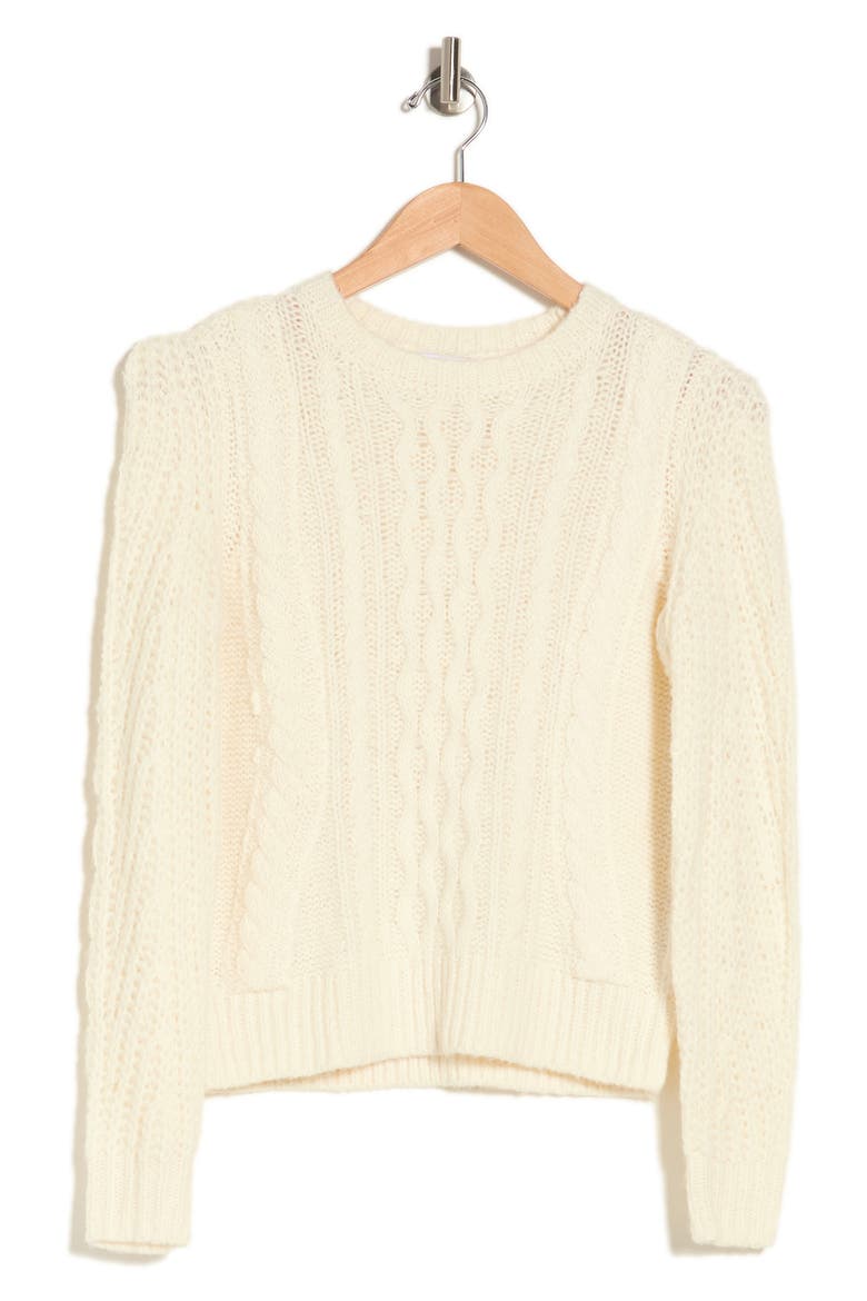 Amelie Wool Blend Sweater, Alternate, color, CREAM
