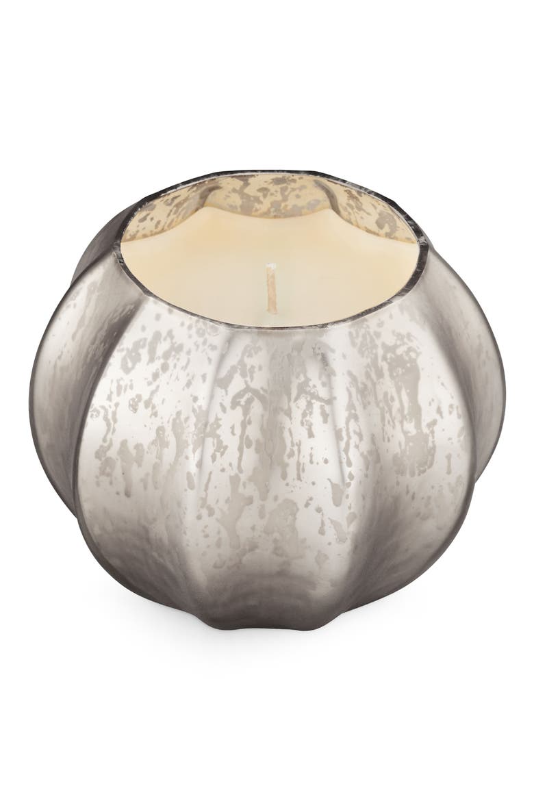 Mercury Leaves Glass Candle, Main, color, AUT SAGE SILVER