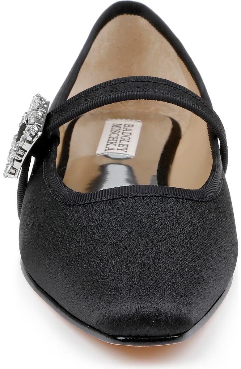 Badgley Mischka Collection Brystol Mary Jane Flat, Alternate, color, Black Crepe