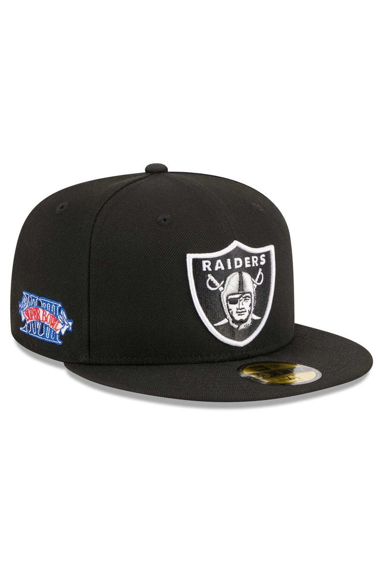 Men's New Era Black Las Vegas Raiders  Main Patch 59FIFTY Fitted Hat, Main, color, Black