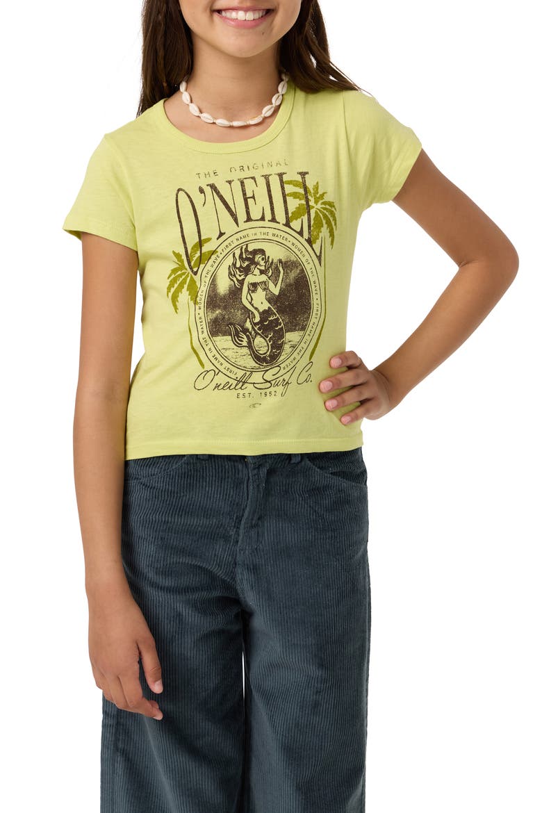 Kids' Willa Skimmer Graphic T-Shirt, Main, color, CELERY