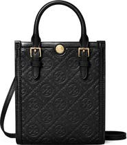 Tory Burch Mini T Monogram Debossed North/South Tote