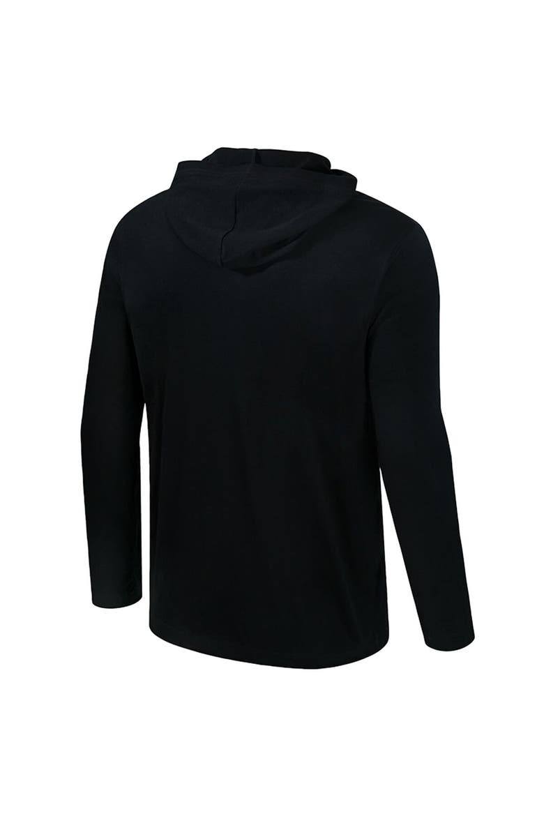 Men's Colosseum  Black Iowa Hawkeyes Color Pop Active Blend Hooded Long Sleeve T-Shirt, Alternate, color, Black
