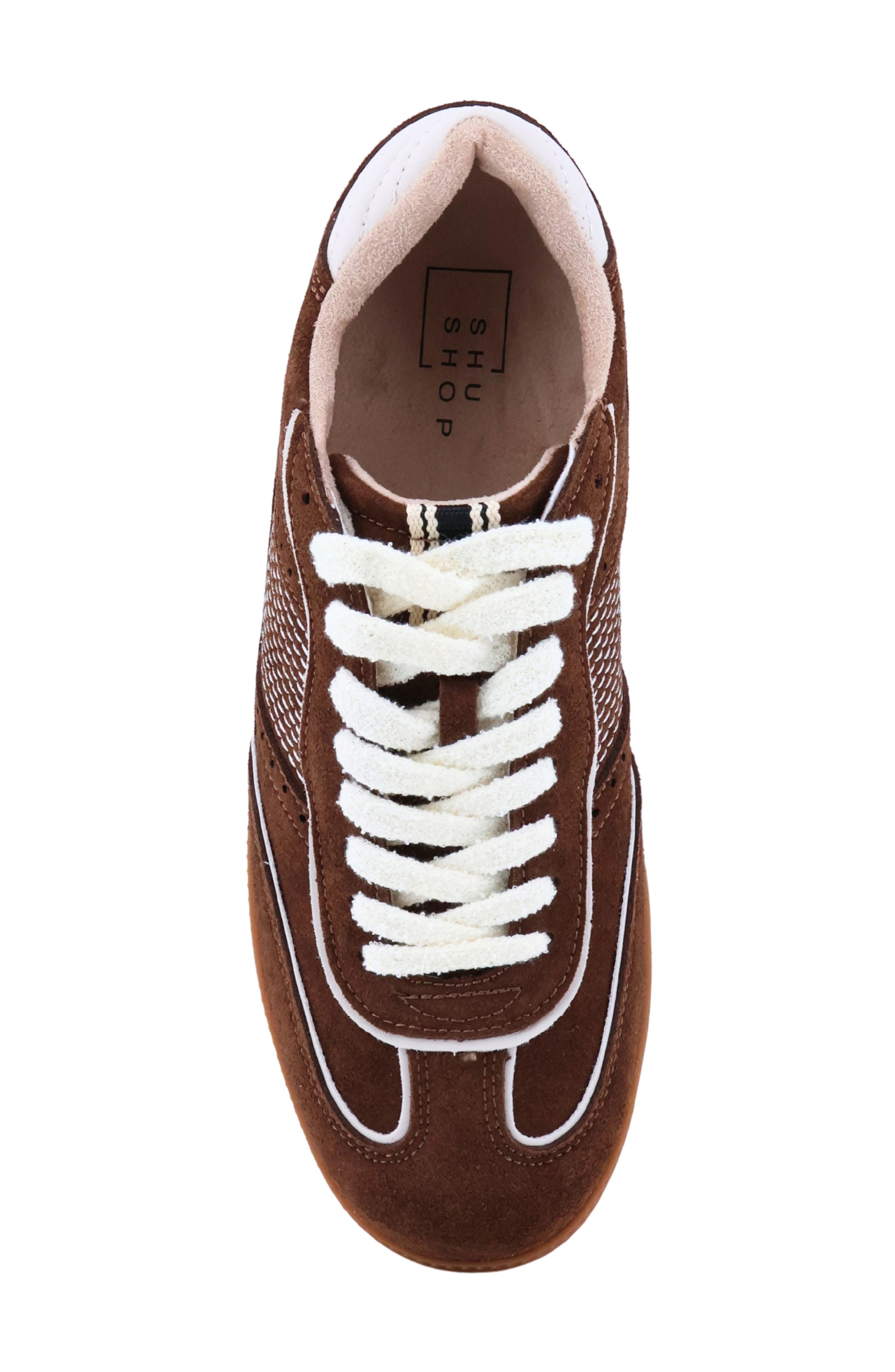 Sophie Faux Suede Sneaker, Alternate, color, BROWN SUEDE