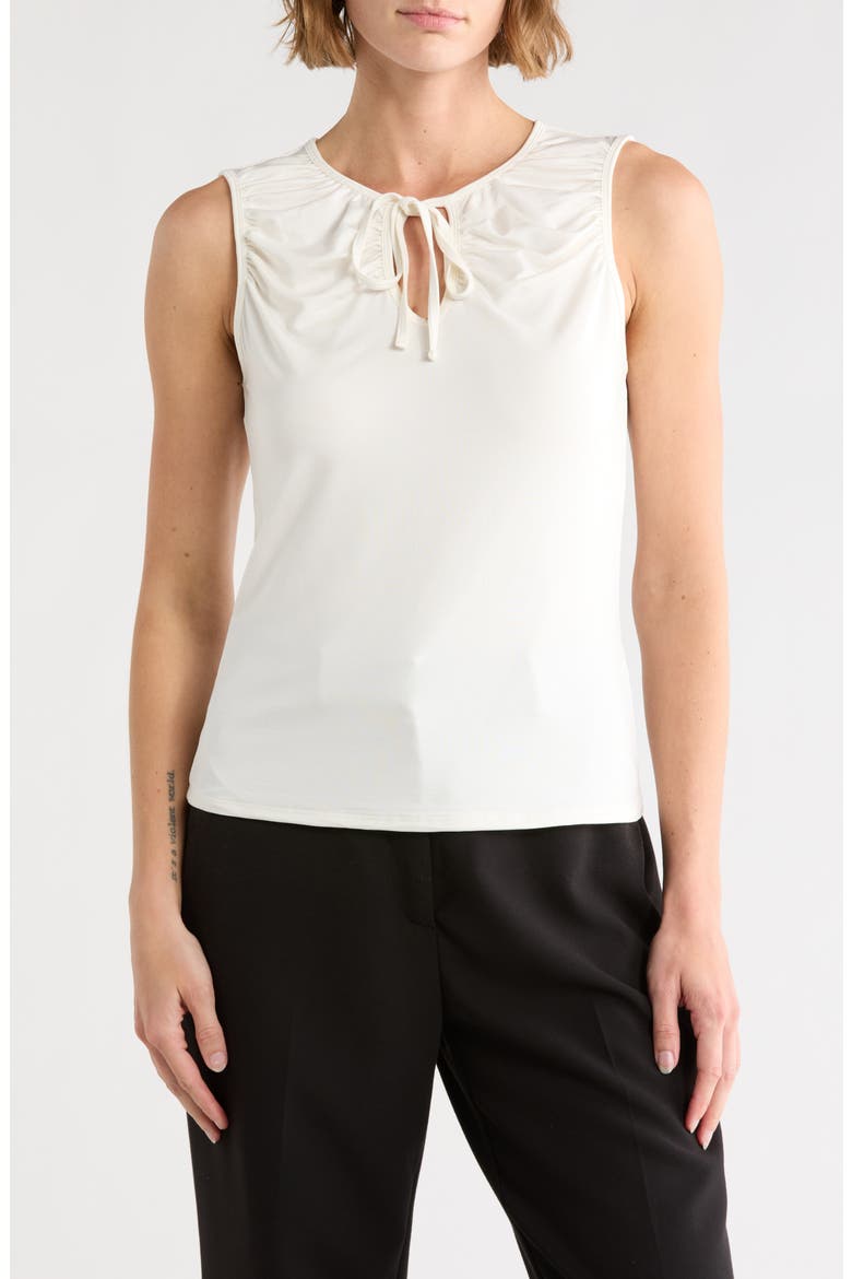 Sleeveless Scoopneck Top, Main, color, IVORY
