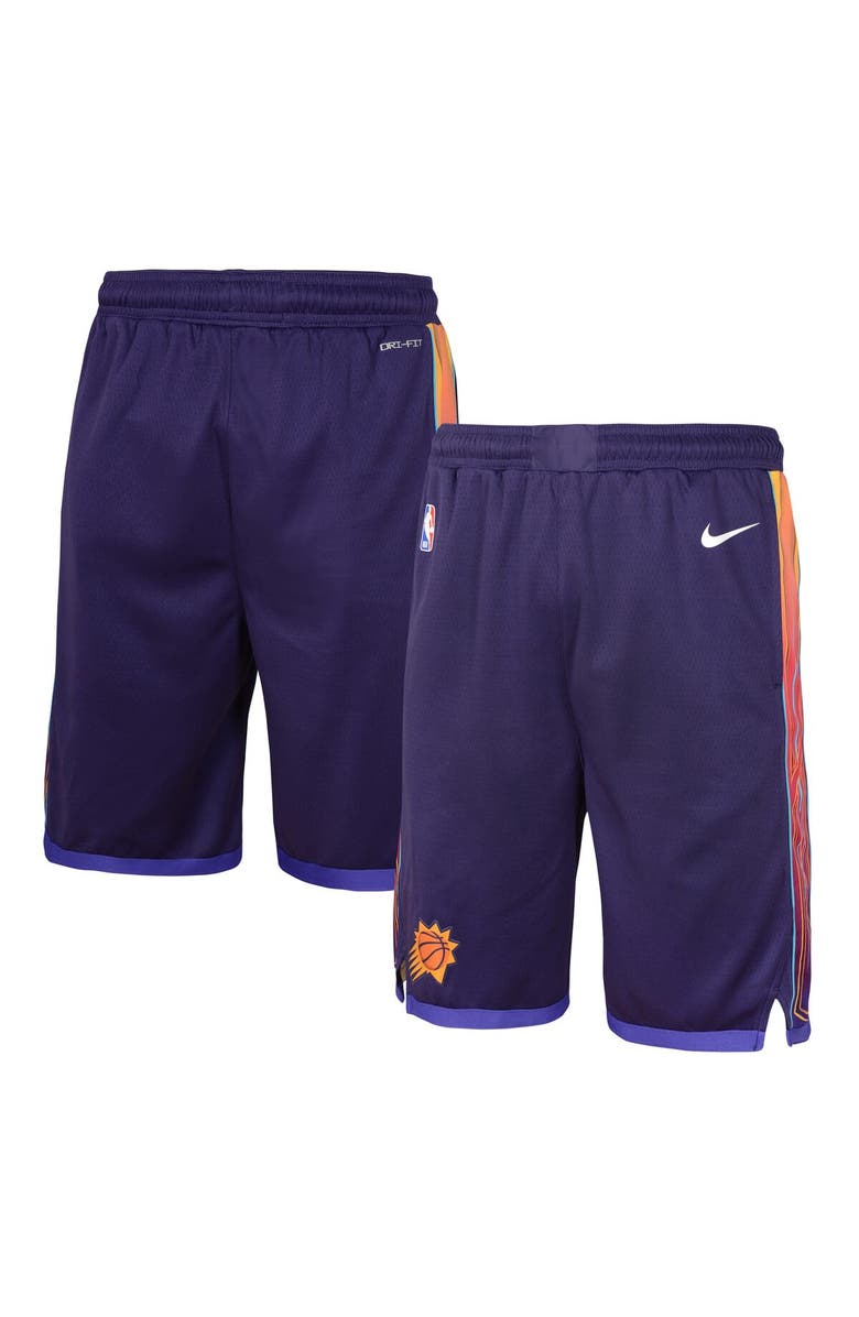 Nike Youth Nike Purple Phoenix Suns 2023/24 City Edition Swingman Performance Shorts, Main, color, 