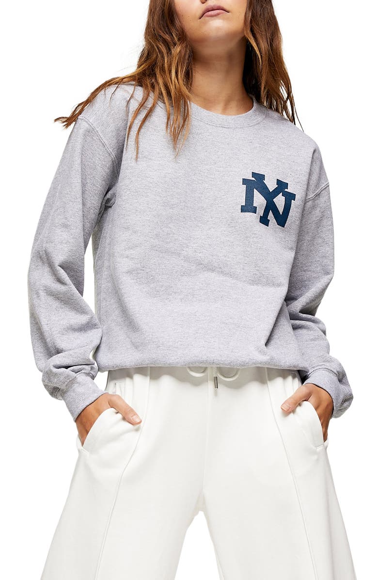 Topshop New York Yankees Sweatshirt, Main, color,