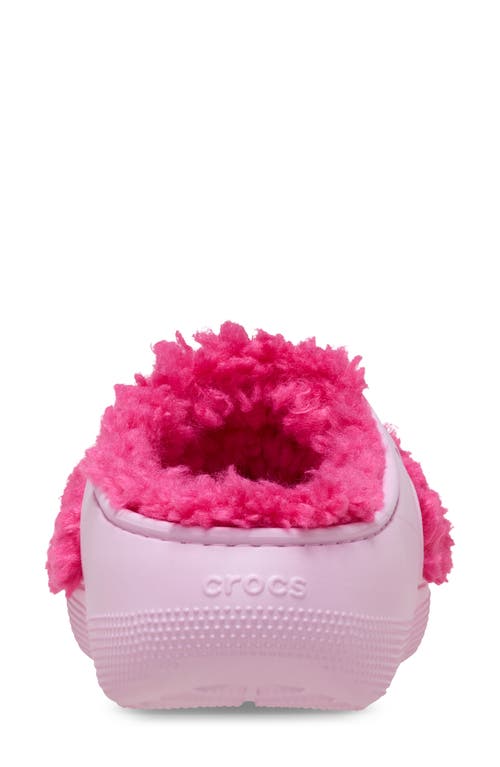 Crocs The Thing Faux Shearling Clog In Pink