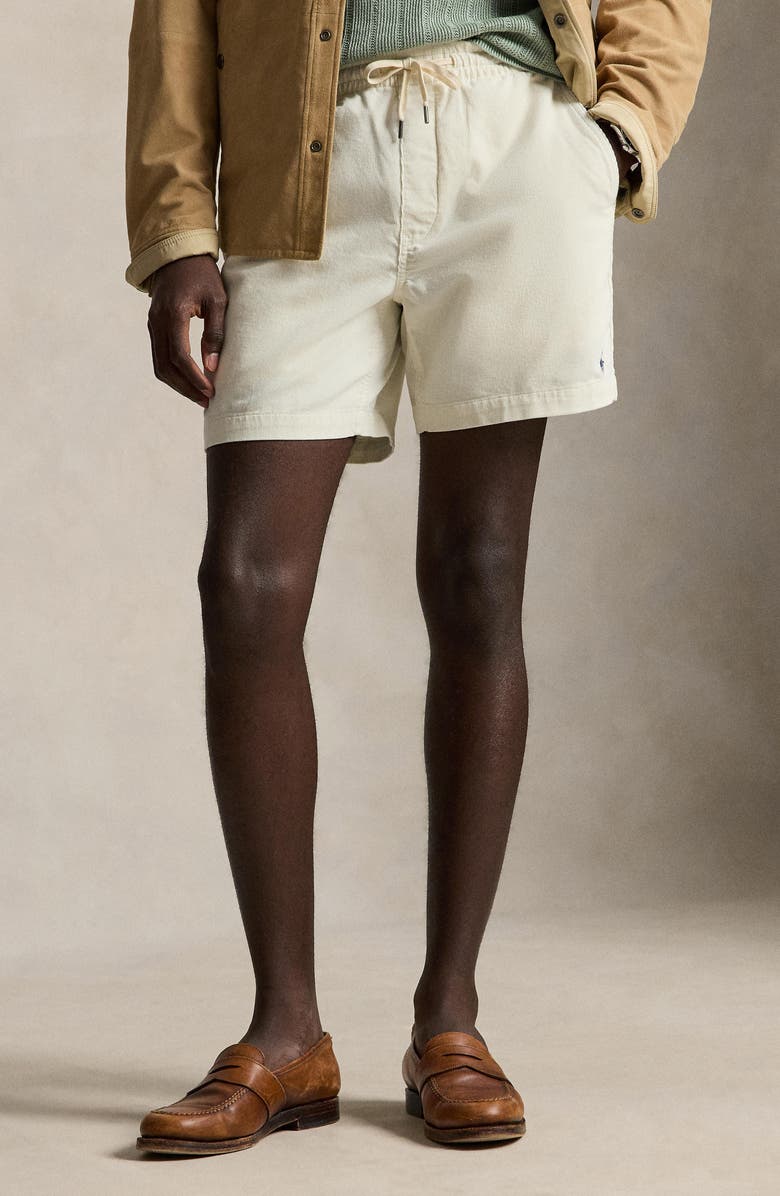 Polo Ralph Lauren Prepster 6-Inch Corduroy Drawstring Shorts, Alternate, color, Warm White