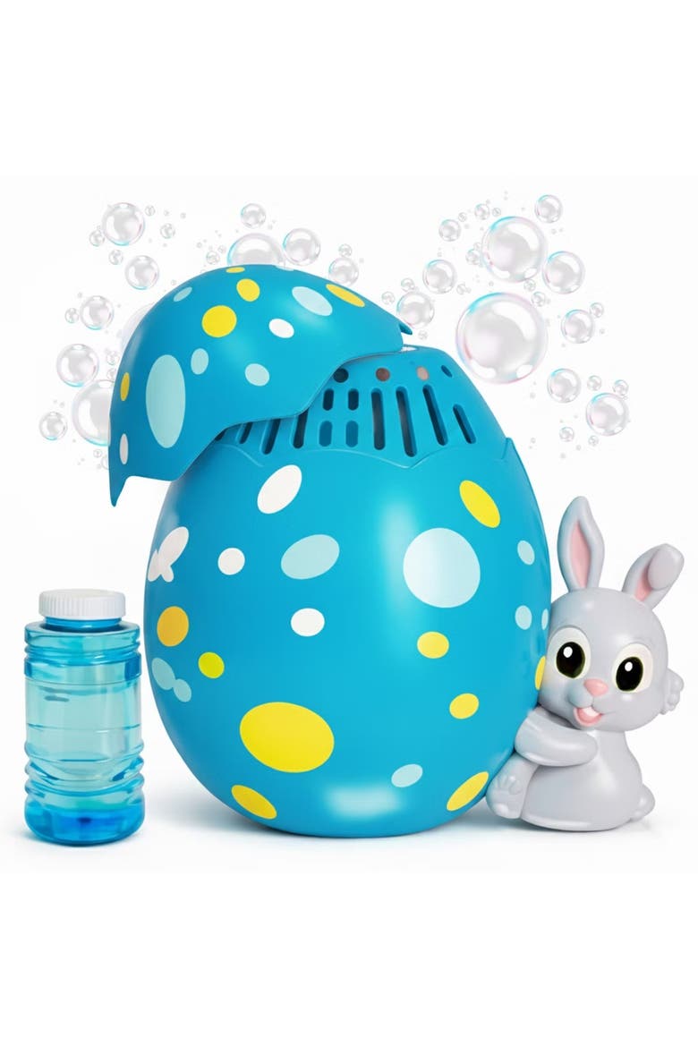 Easter Bunny Egg Bubble Maker Toy, Main, color, Blue