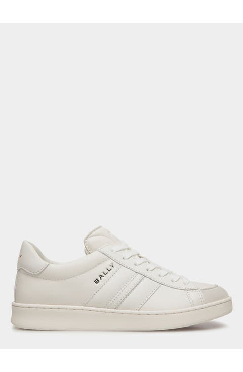 Tennis Sneaker in Plain Calf Leather