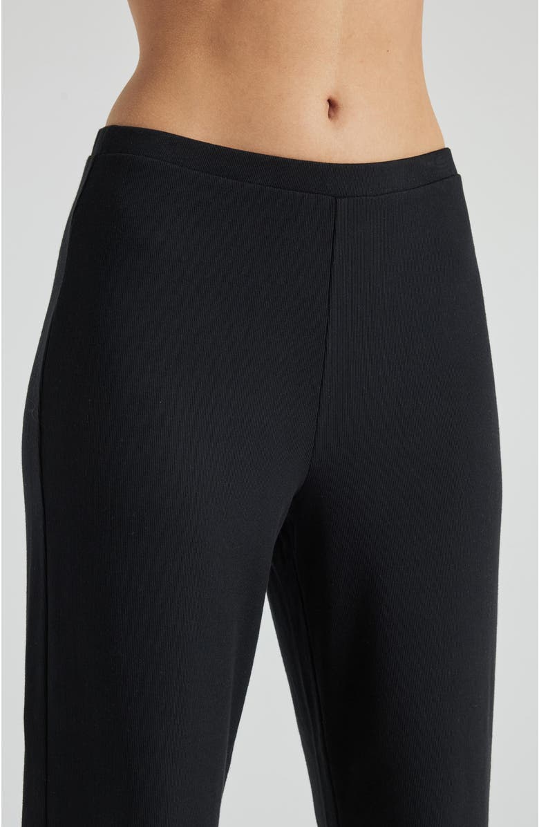 Losano Serene Rib Relaxed Pant, Alternate, color, Black