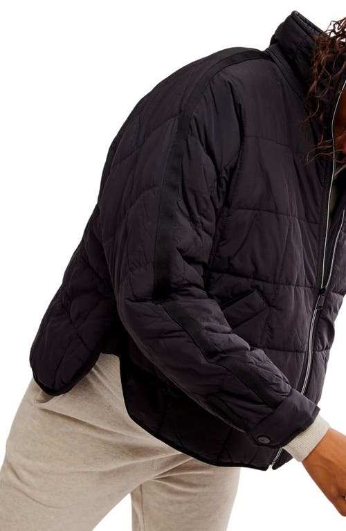 Free People X Hatch Pippa Maternity Puffer Jacket In Black