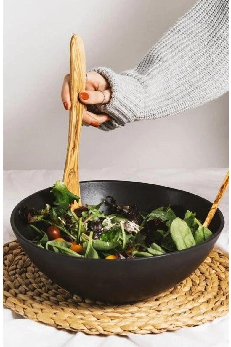 Olive Wood Large Spatula, Alternate, color, Natural