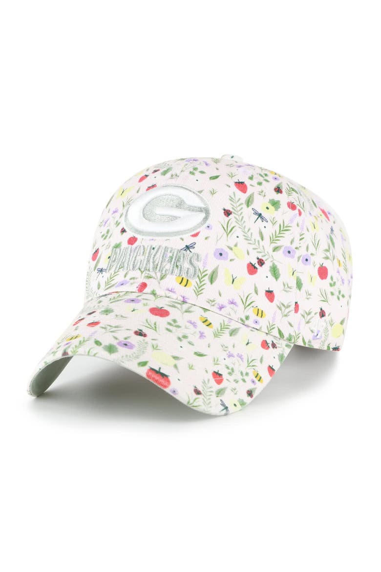 Girls Youth '47  Light Pink Green Bay Packers Posey Clean Up Adjustable Hat, Main, color, Light Pink