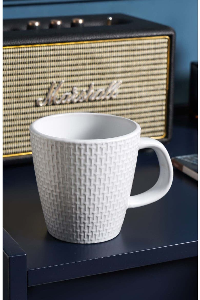 Olivia Stoneware 4-Piece Mug Set, Alternate, color, White