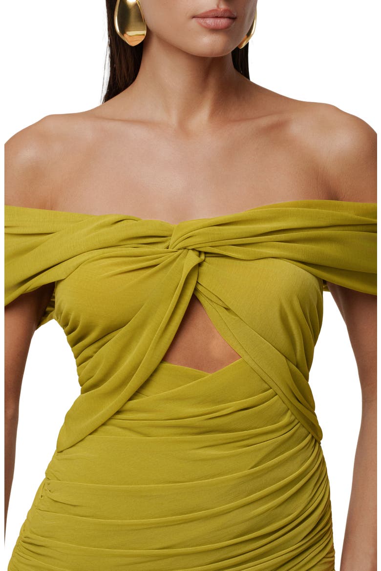 Alessandra Off the Shoulder Dress, Alternate, color, GREEN