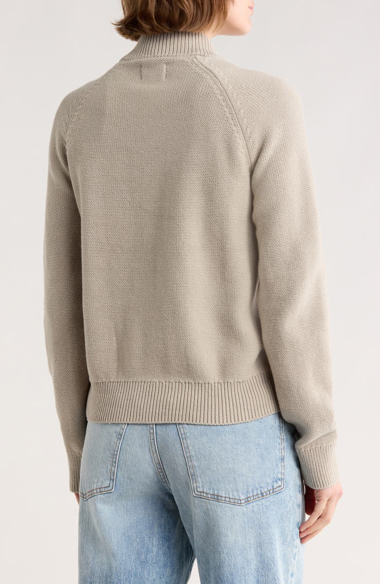 Obey Lizzie Colorblock Zip Cardigan, Alternate, color, Oatmeal Heather