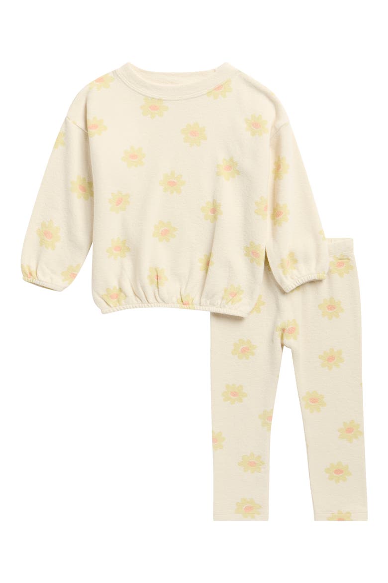 Pullover & Leggings Set, Main, color, YELLOW DAISY
