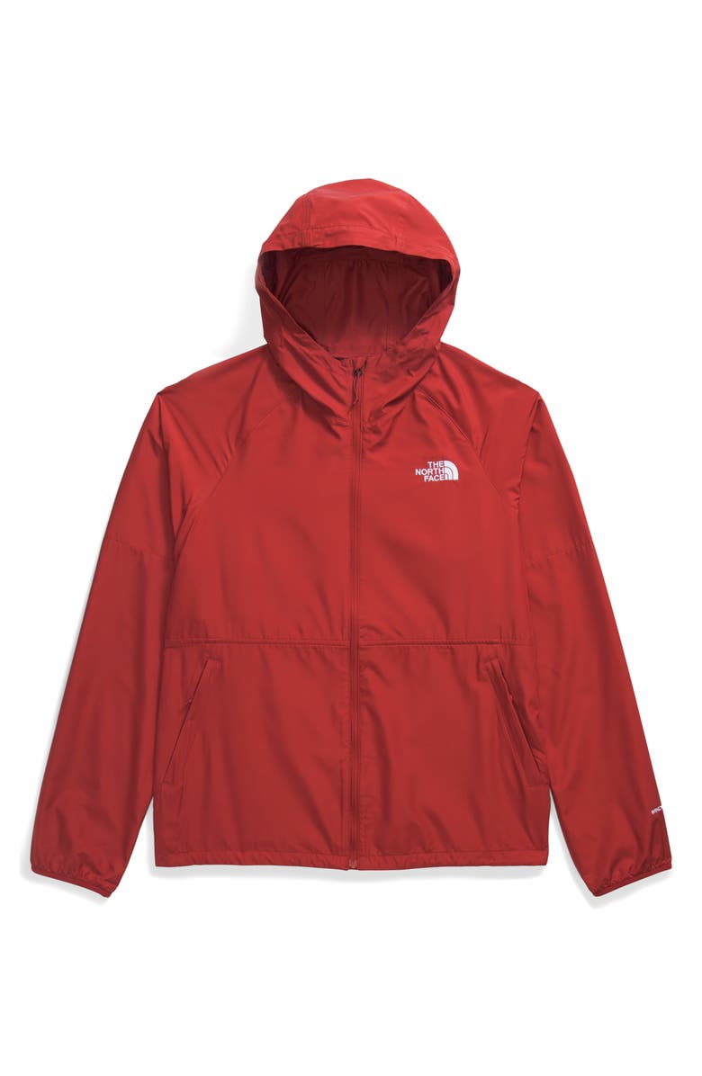 The North Face Flyweight Wind Resistant Zip Hoodie, Alternate, color, Iron Red