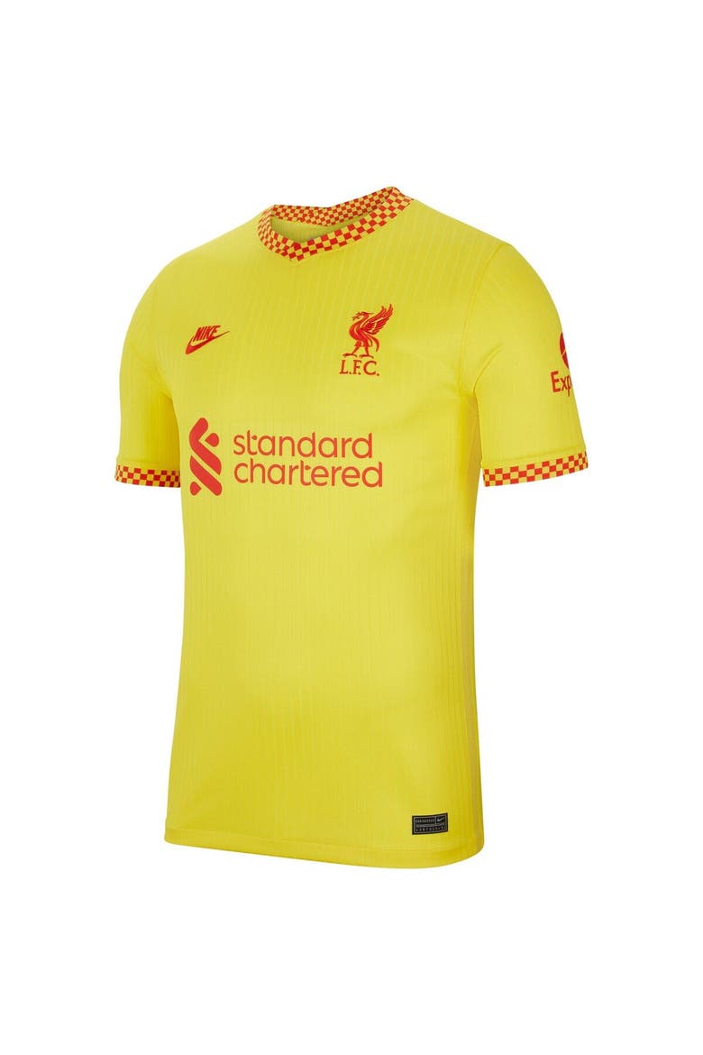 Men's Nike Yellow Liverpool 2021/22 Third Breathe Stadium Jersey, Alternate, color, Yellow