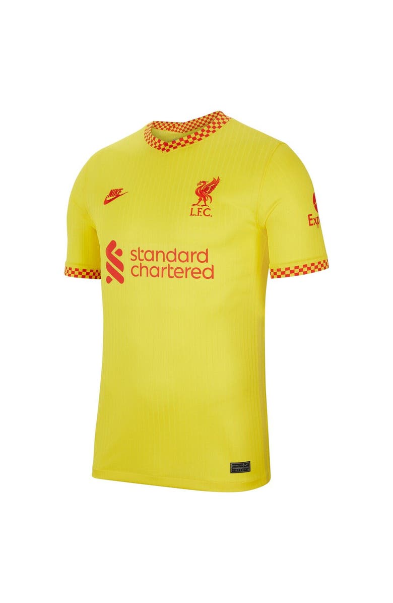 Nike Men's Nike Yellow Liverpool 2021/22 Third Breathe Stadium Jersey, Alternate, color, 