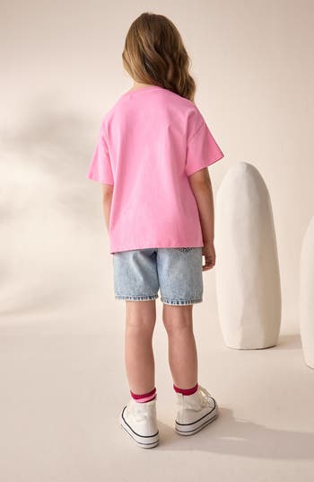 Kids' Strawberry Sequin Embellished Cotton Graphic T-Shirt