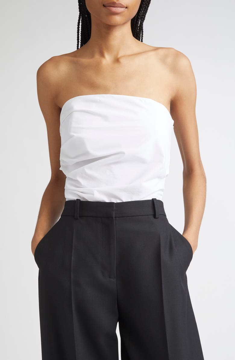 Proenza Schouler Lena Strapless Tie Back Top, Alternate, color, Off White