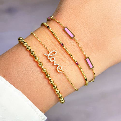 The Lovery Fine Jewelry Bubblegum Pink Bar Chain Bracelet In Pink