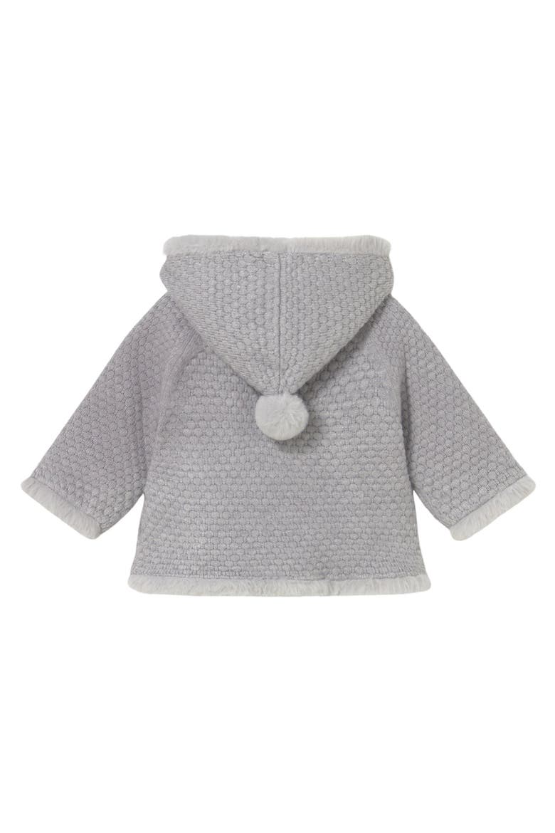 Knit Jacket with Faux Fur, Alternate, color, Grey