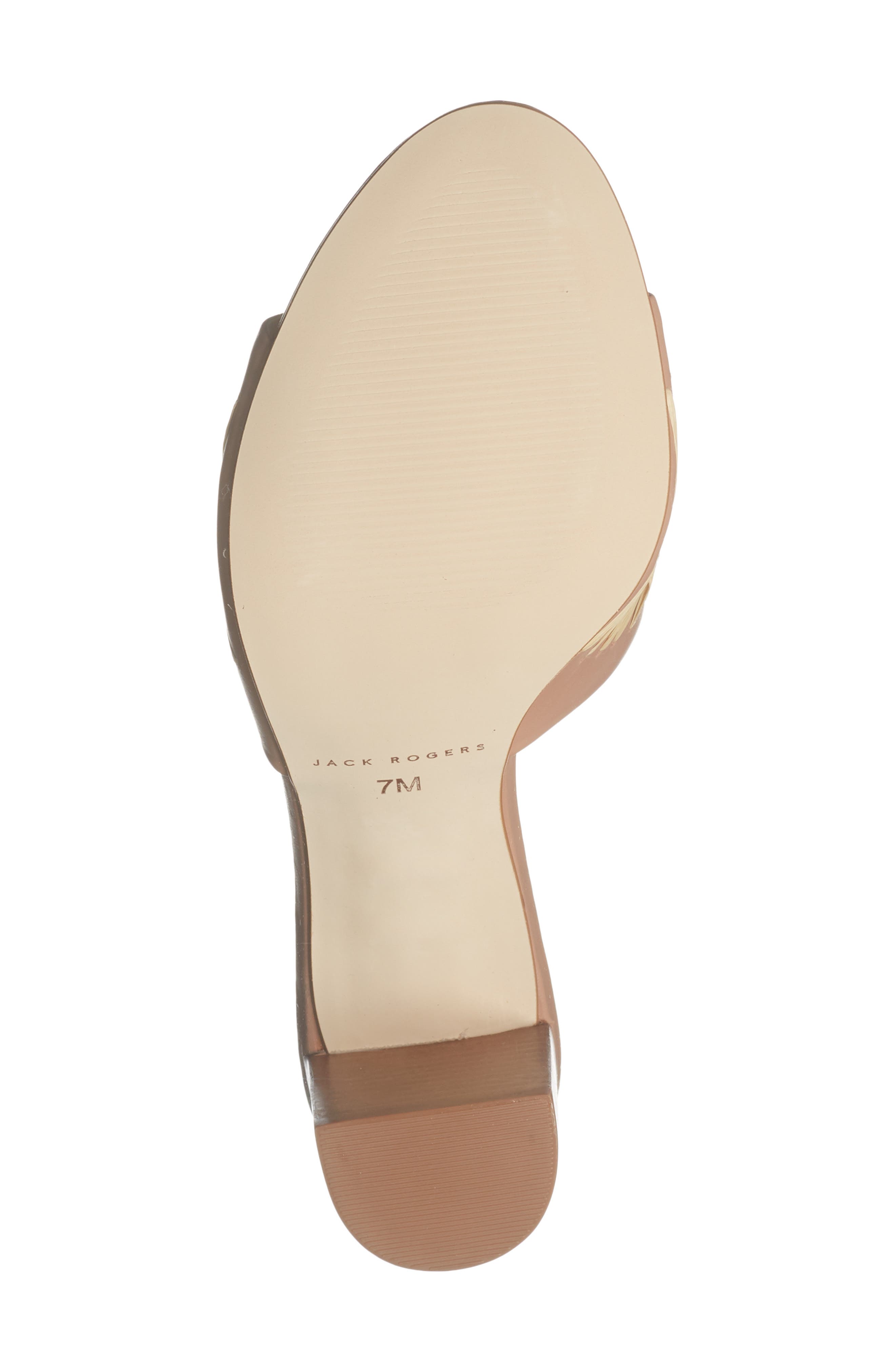 Jack Rogers Susie Raffia Stitched Slide Sandal, Alternate, color, Caf Au Lait/ Natural
