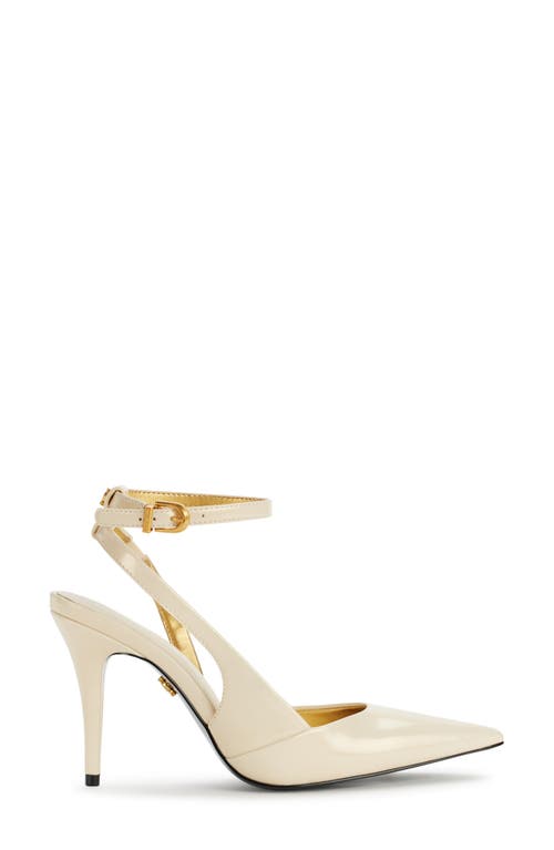 Donna Karan New York Pinecrest Pointed Toe Ankle Strap Pump In Ivory