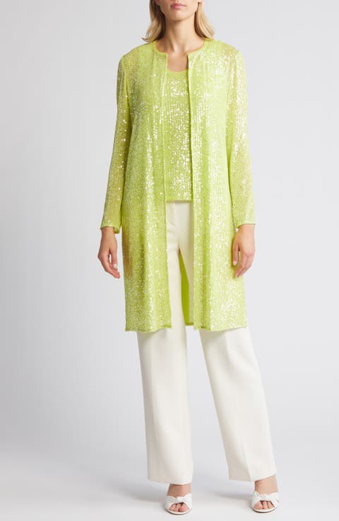 Sequin Mesh Duster