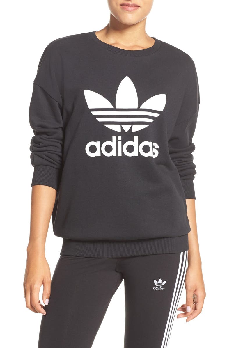 adidas Originals Trefoil Crewneck Sweatshirt, Main, color,