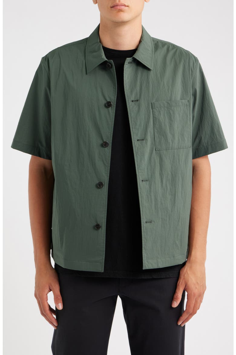 Short Sleeve Button-Up Shirt, Main, color, PINE GROVE