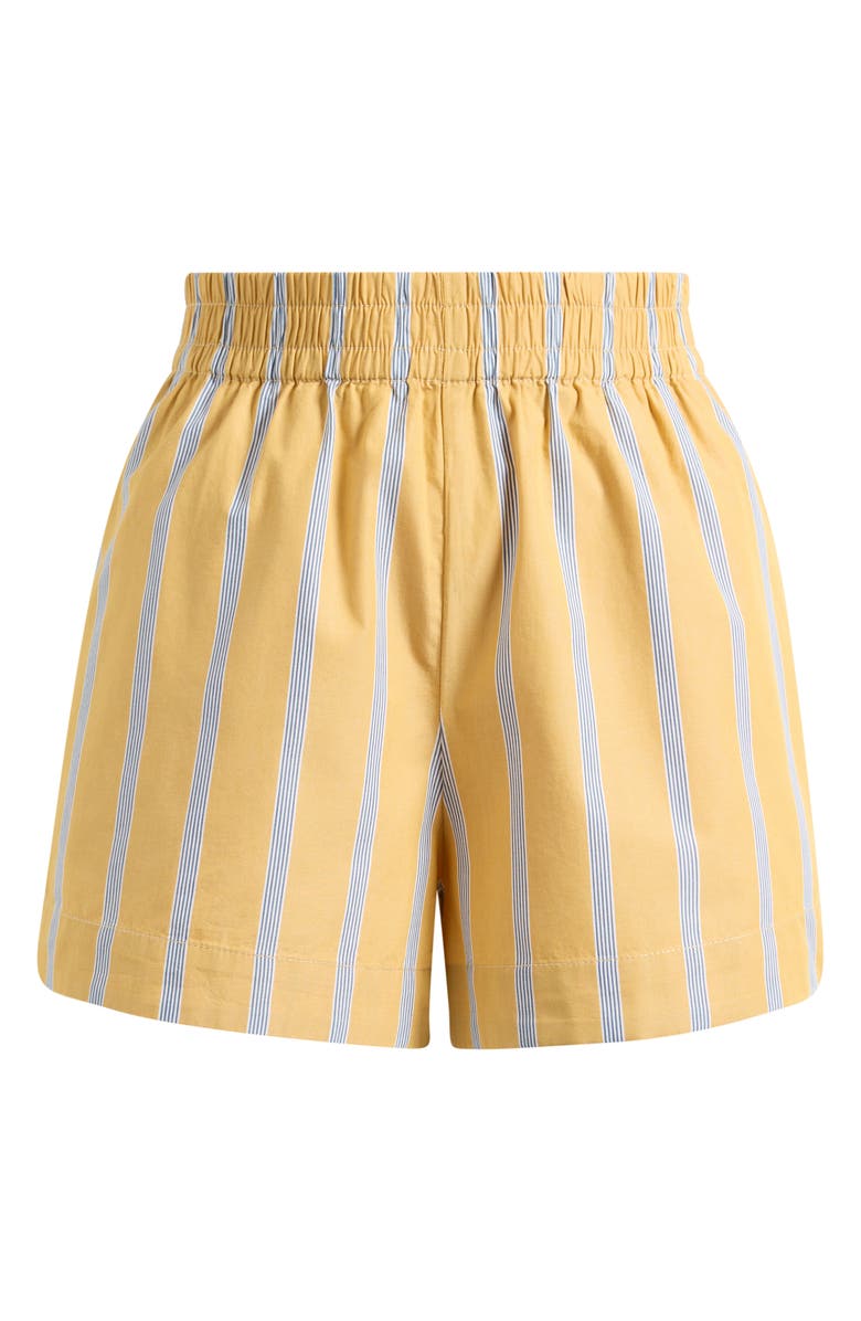 Madewell Pull-On Shorts in Washed Cotton Poplin, Main, color, Chantrelle